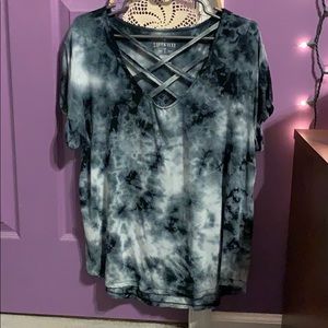 american eagle acid wash short sleeved shirt